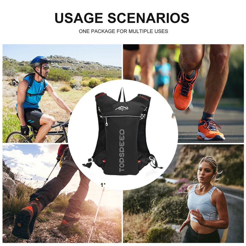 5L Ultralight Hydration Vest – Trail Running & Cycling Pack w/ 500ml Bottle