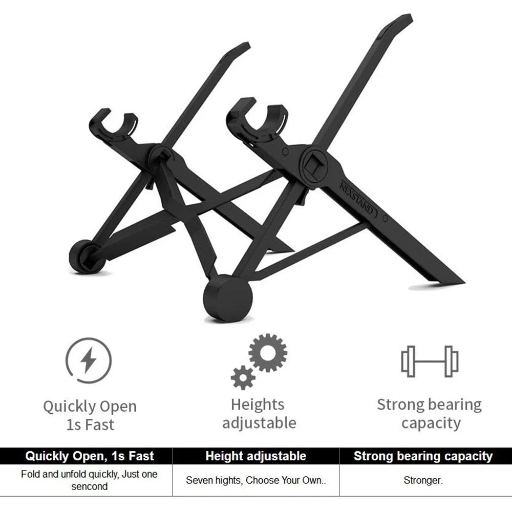 Folding Portable Laptop Stand, Adjustable Height Bracket for Optimal Viewing Angle, Laptop Accessories.