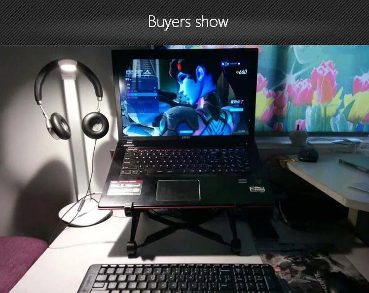 Folding Portable Laptop Stand, Adjustable Height Bracket for Optimal Viewing Angle, Laptop Accessories.