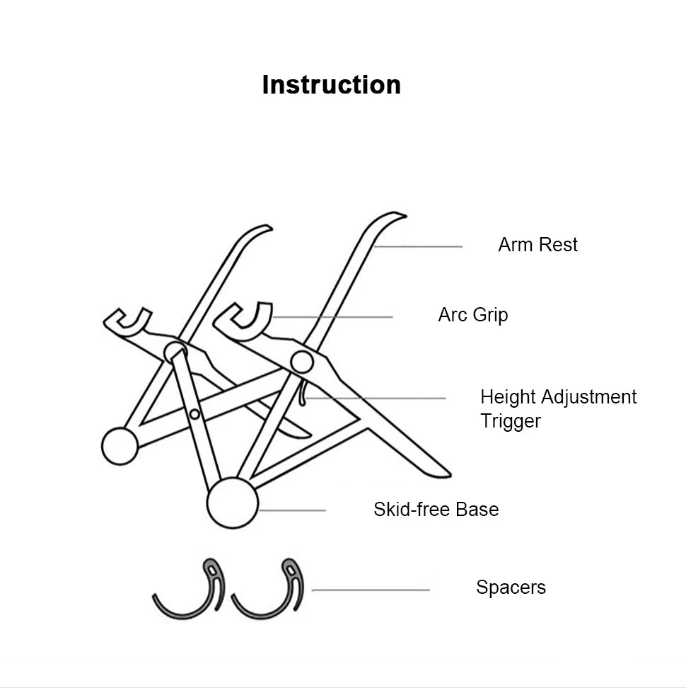 Folding Portable Laptop Stand, Adjustable Height Bracket for Optimal Viewing Angle, Laptop Accessories.