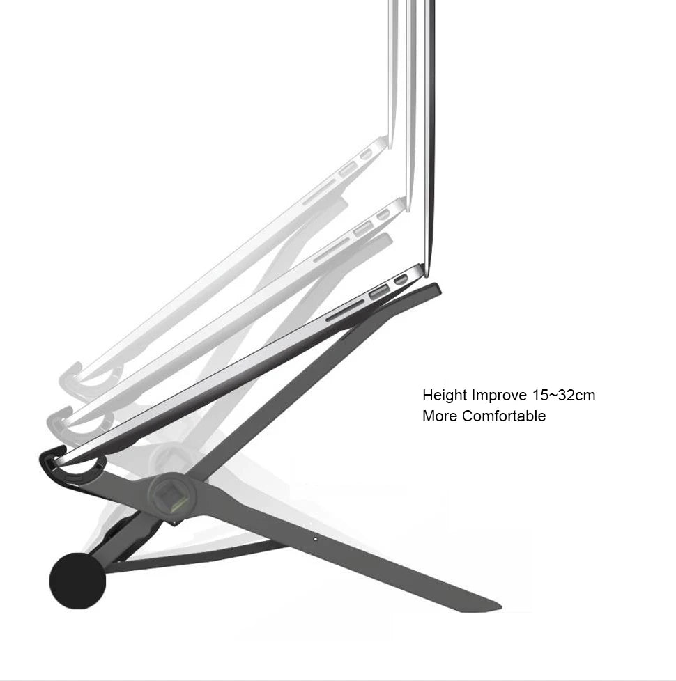 Folding Portable Laptop Stand, Adjustable Height Bracket for Optimal Viewing Angle, Laptop Accessories.