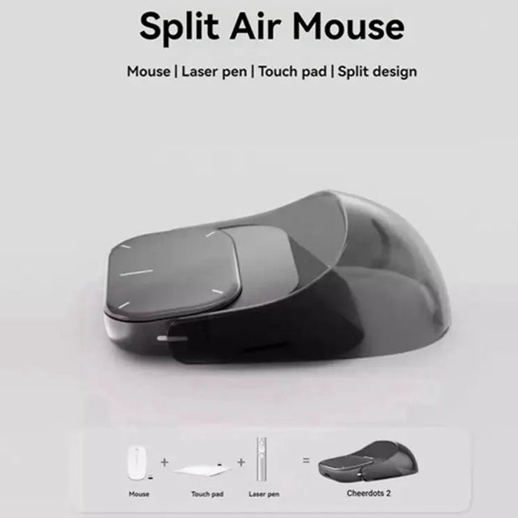 Wireless Air Mouse and Touchpad - All-in-One AI Presenter with Laser and ChatGPT Recording Features