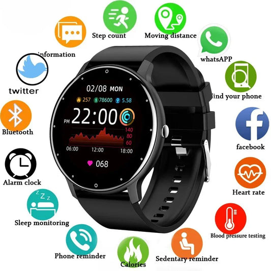 LIGE ZL02 Smartwatch – Touch Screen, Bluetooth Calls, IP67 Waterproof