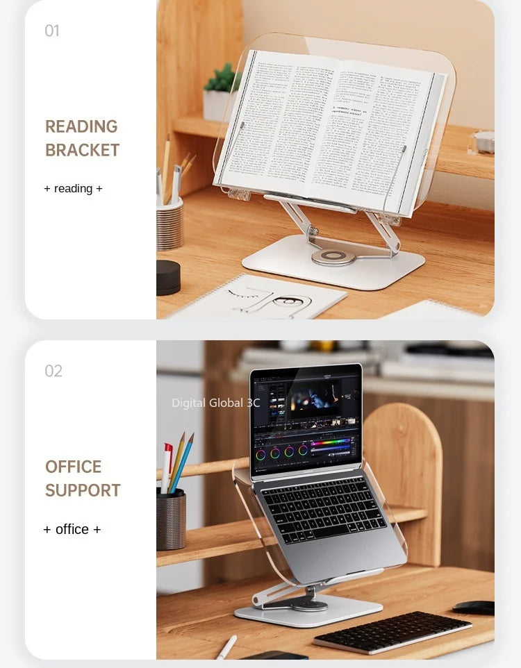 Adjustable Aluminium Book Stand with Various Heights and Angles