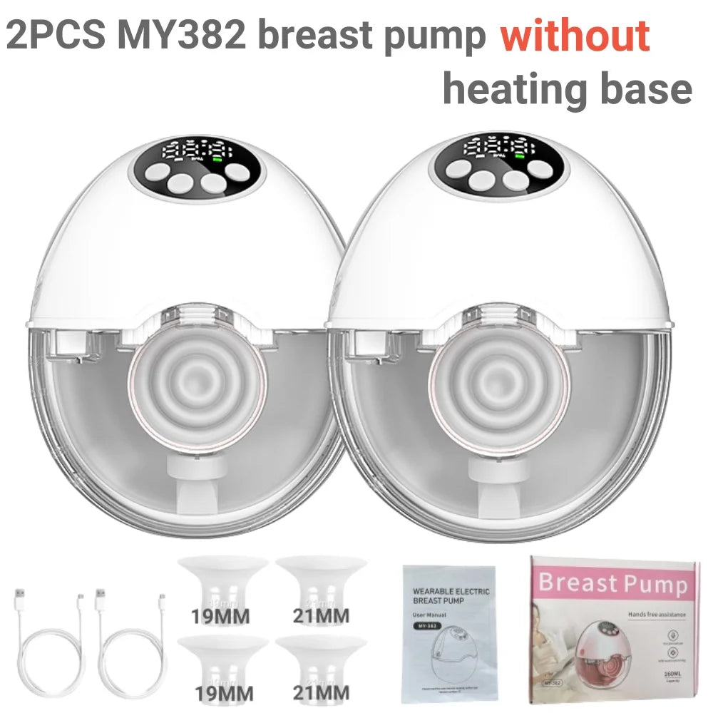 Wireless Wearable Breast Pump with Heating & Sterilization