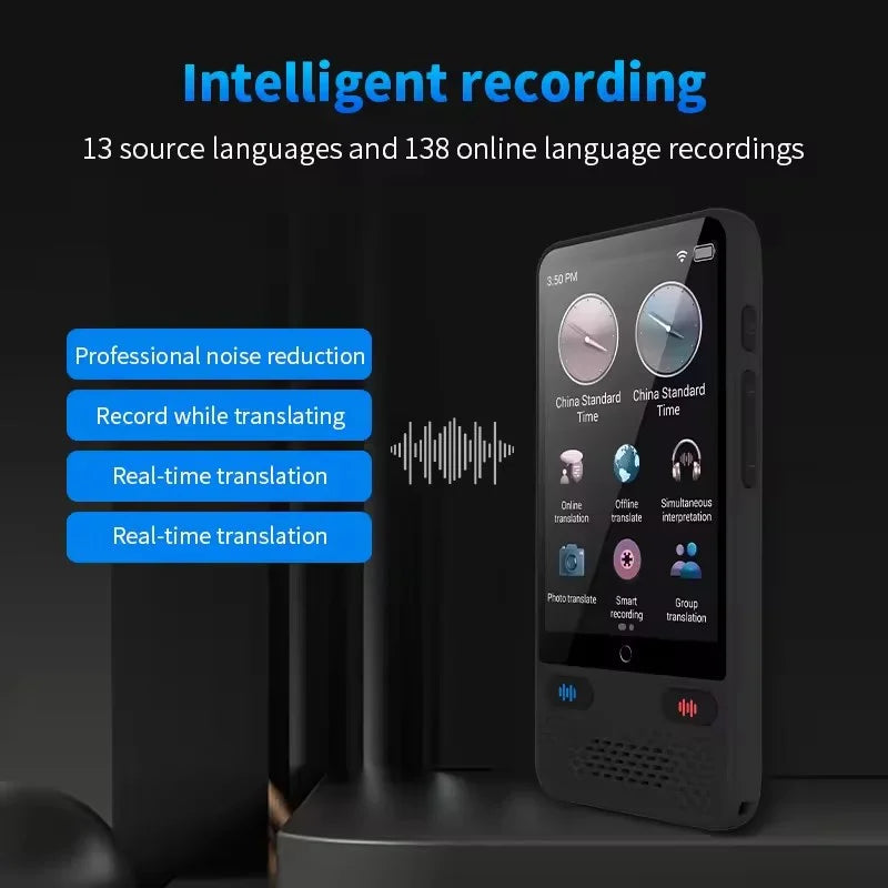 S85 Smart Translator – 138 Languages, Instant Offline Voice Translation, Large Screen