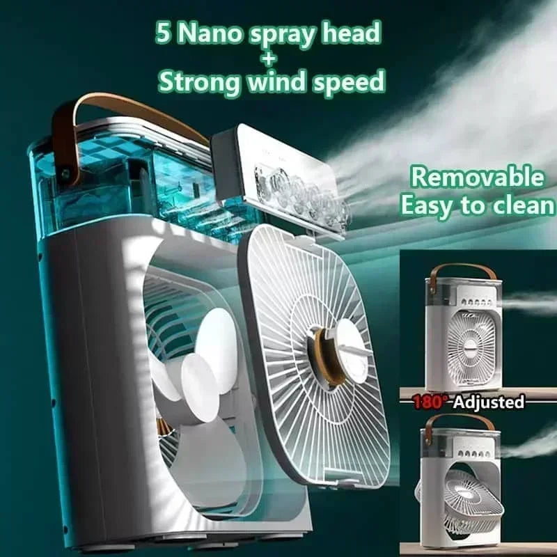 3-in-1 Smart Air Cooler – Portable AC, Humidifier & Night Light