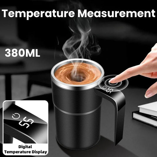 Auto-Stirring Coffee Cup – IP67 Waterproof, BPA-Free, Magnetic Mixing