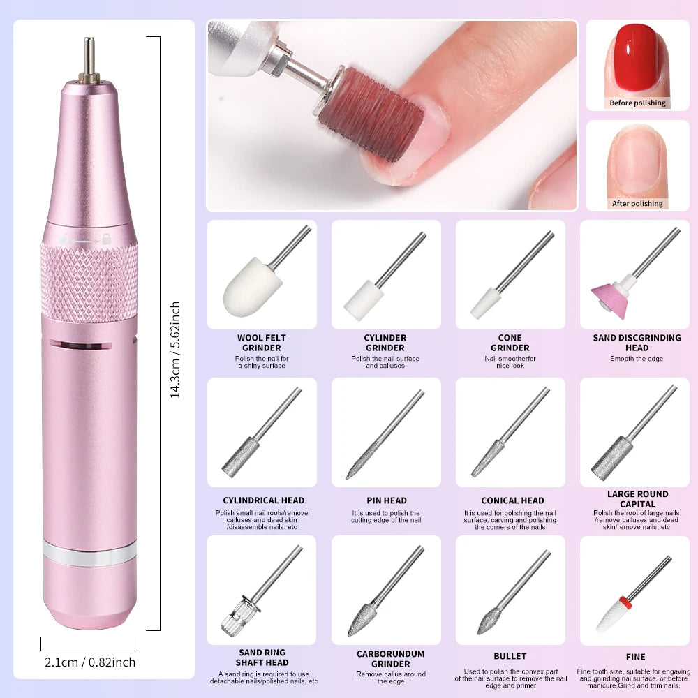 35,000RPM Pro Rechargeable Nail Drill β Fast, Portable & Powerful