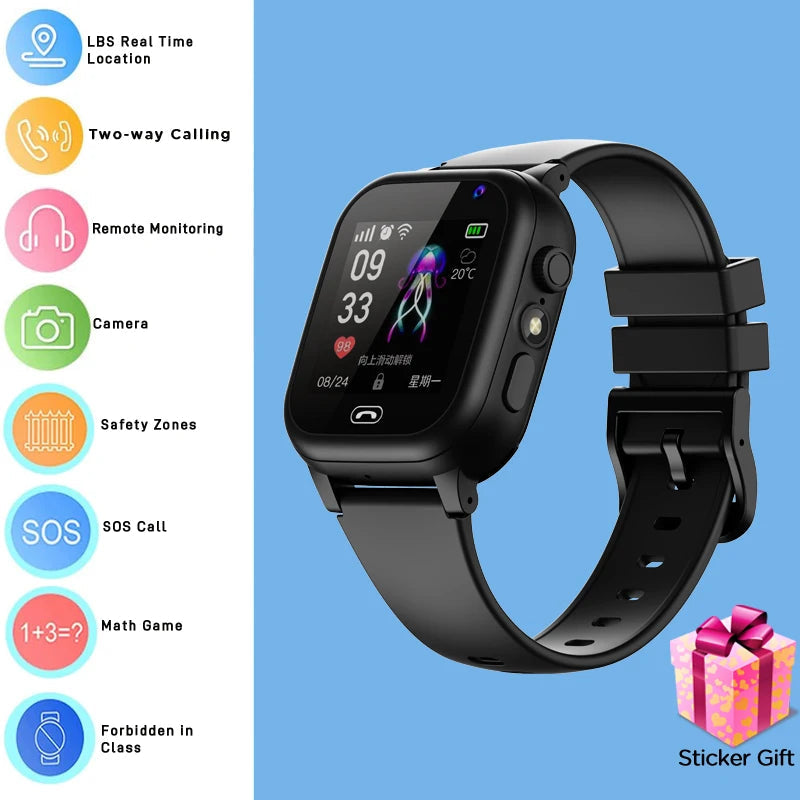 4G Kids Smart Watch – GPS, Camera, Waterproof & SOS Calls