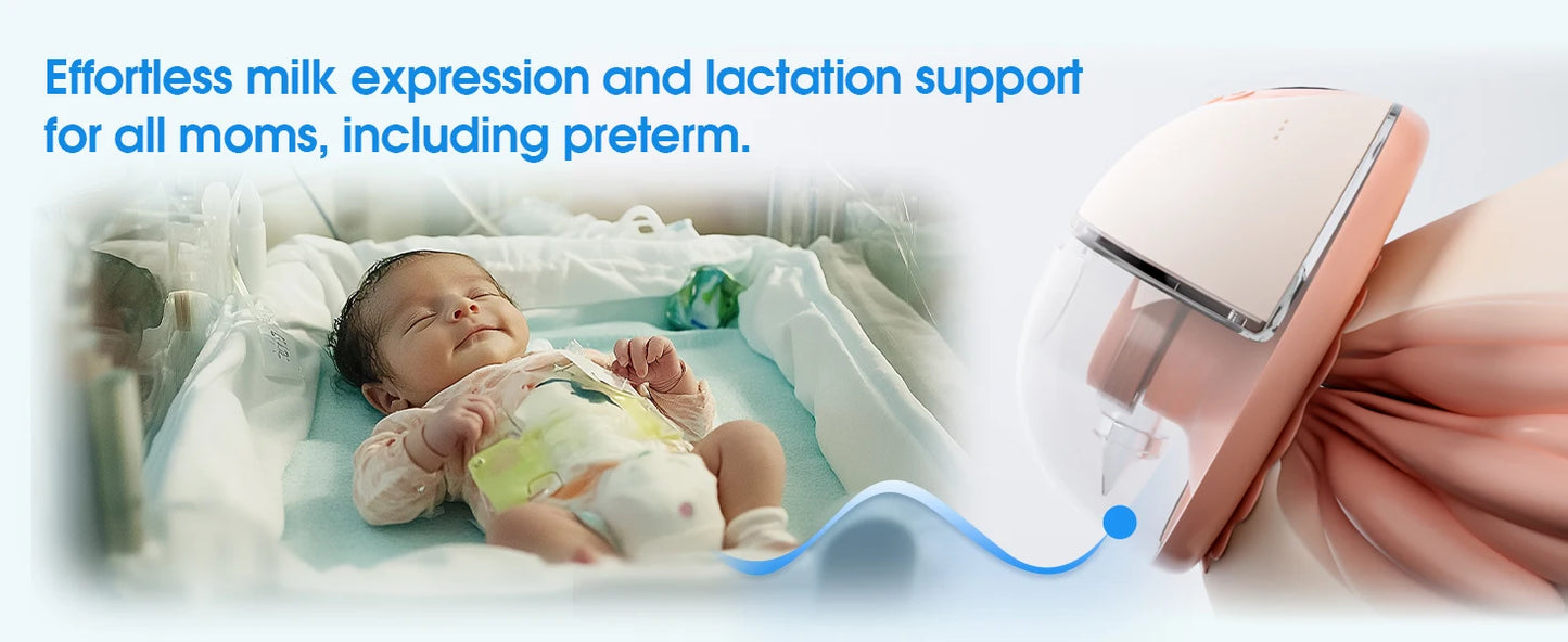 Wireless Wearable Breast Pump with Heating & Sterilization