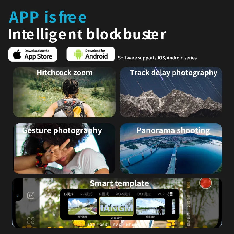 3-Axis Handheld Gimbal Stabilizer for Smartphones with Built-in Fill Light