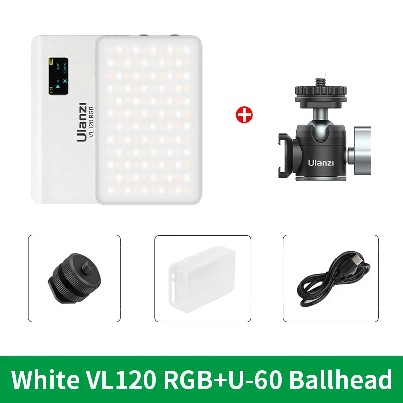 Full Color RGB Video Light (2500K-9000K) - Dimmable LED Photography Lighting