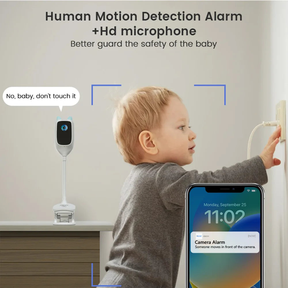 4MP Baby Monitor – WiFi, 360° Pan, Cry Detection & HD Night Vision