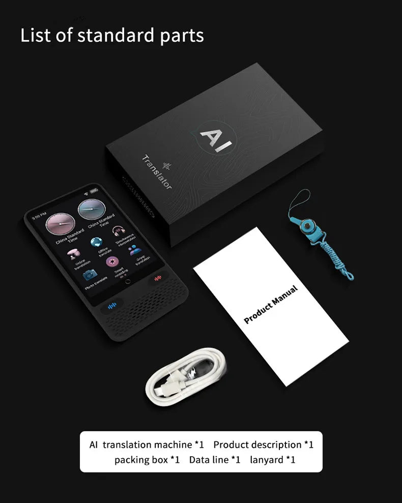 S85 Smart Translator – 138 Languages, Instant Offline Voice Translation, Large Screen