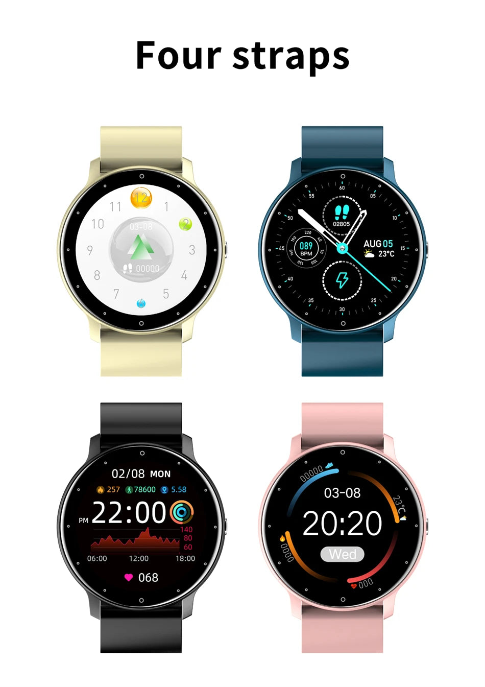LIGE ZL02 Smartwatch – Touch Screen, Bluetooth Calls, IP67 Waterproof