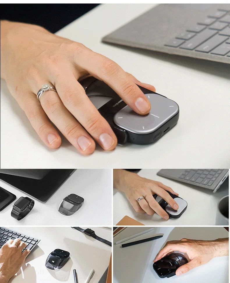 Wireless Air Mouse and Touchpad - All-in-One AI Presenter with Laser and ChatGPT Recording Features