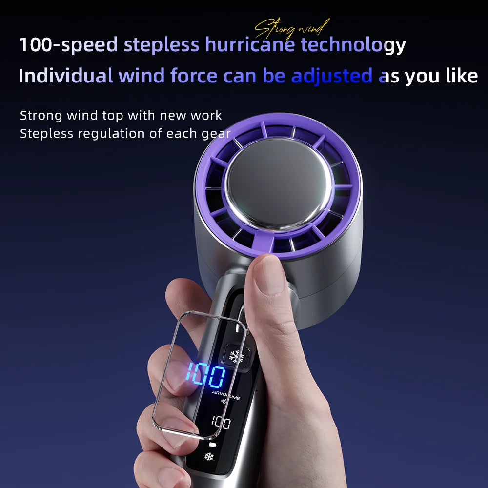 Refrigeration High-Speed Handheld Electric Fan - 4000mAh