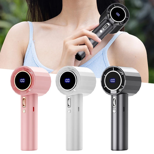 Ultralight Cooling Fan – Adjustable 100 Speeds, Low Noise, LED Display