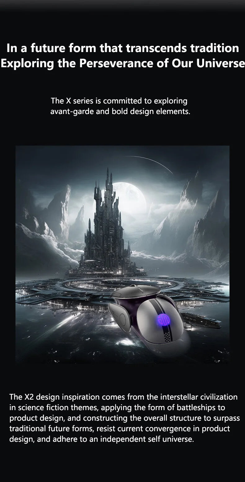 Inphic X2 - Silent Metal Wireless Mouse