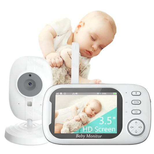3.5" HD Wireless Baby Monitor – Night Vision, 2-Way Audio & Temp Alerts