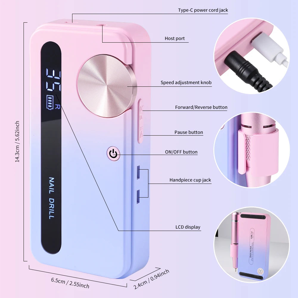 35,000RPM Pro Rechargeable Nail Drill β Fast, Portable & Powerful