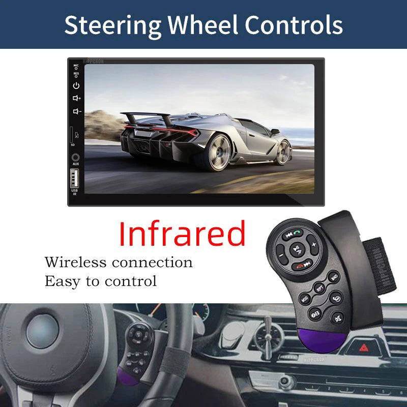 7" 1-Din CarPlay & Android Auto Touchscreen Radio