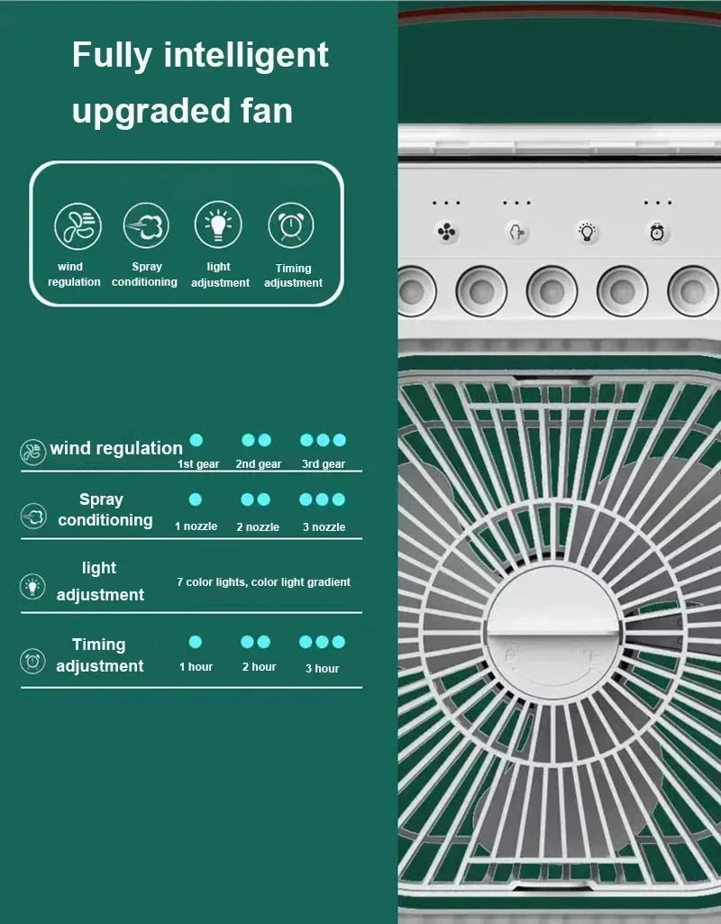 3-in-1 Smart Air Cooler – Portable AC, Humidifier & Night Light