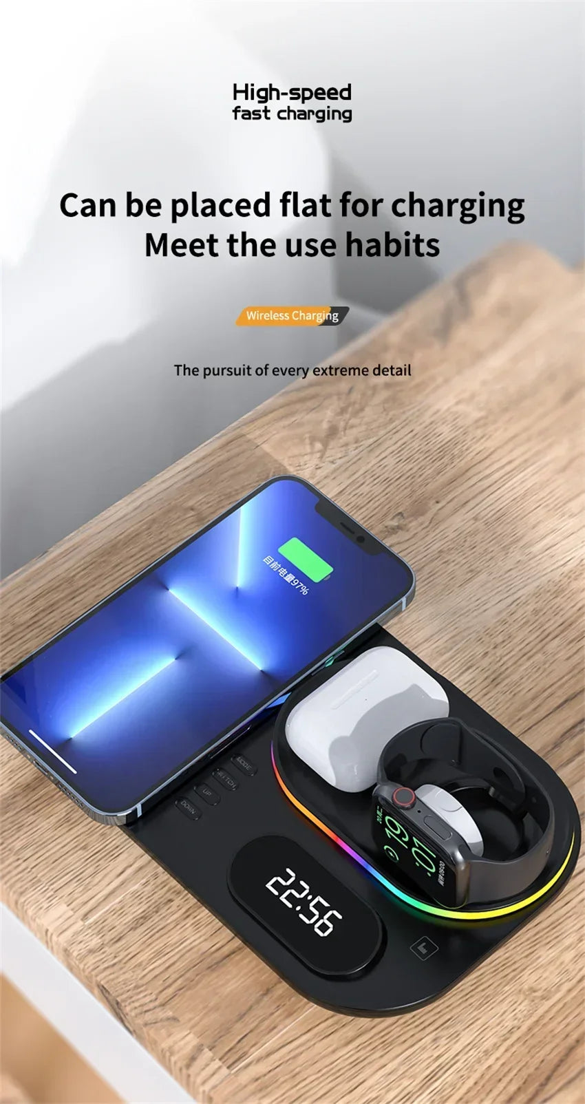 Fast Wireless Charging Station 3-in-1 – Universal Dock