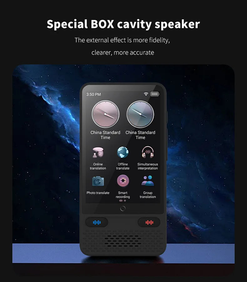 S85 Smart Translator – 138 Languages, Instant Offline Voice Translation, Large Screen