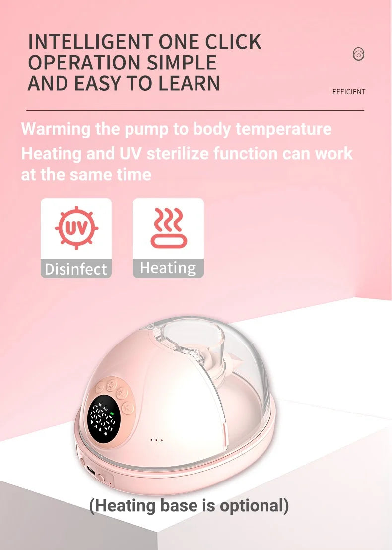 Wireless Wearable Breast Pump with Heating & Sterilization