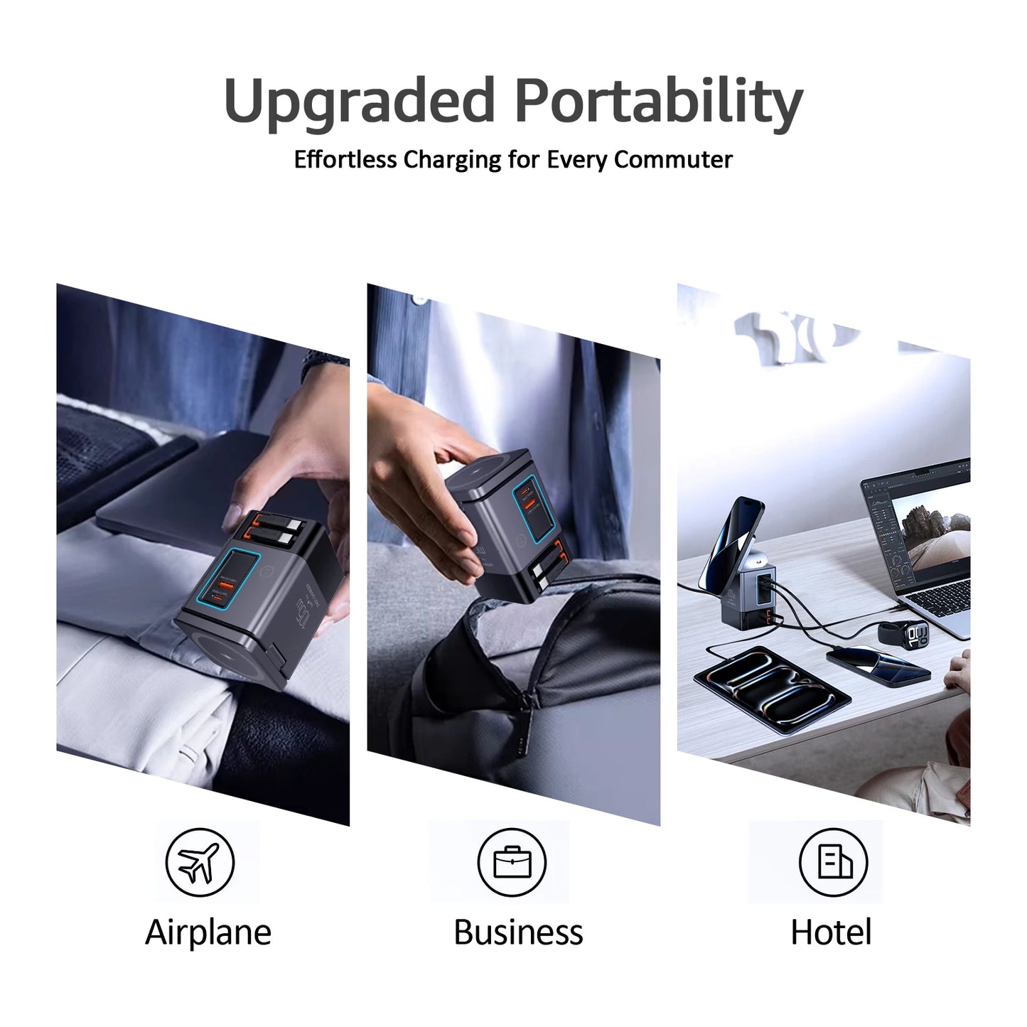 6-in-1 Fast Charging Station – 105W Retractable