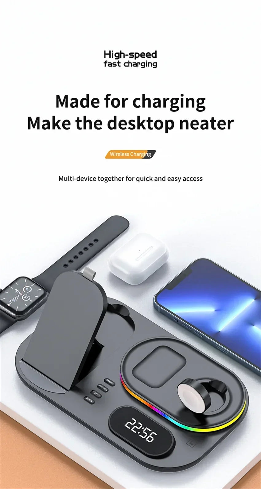 Fast Wireless Charging Station 3-in-1 – Universal Dock