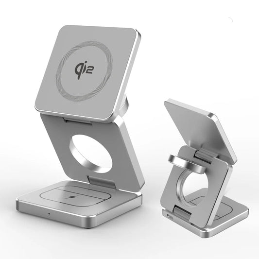 3-in-1 Magnetic Wireless Charger – Fast & Foldable