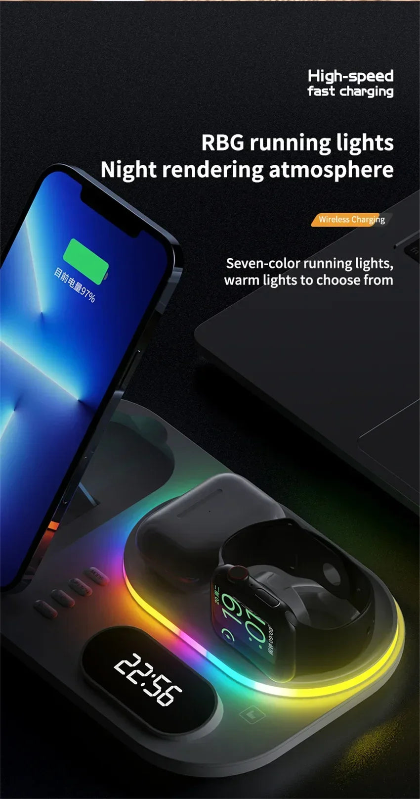 Fast Wireless Charging Station 3-in-1 – Universal Dock