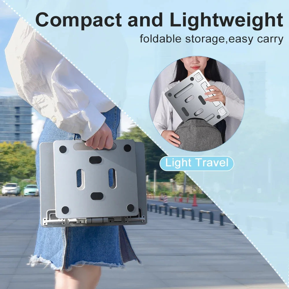 Adjustable Aluminium Book Stand – Foldable Reading Holder