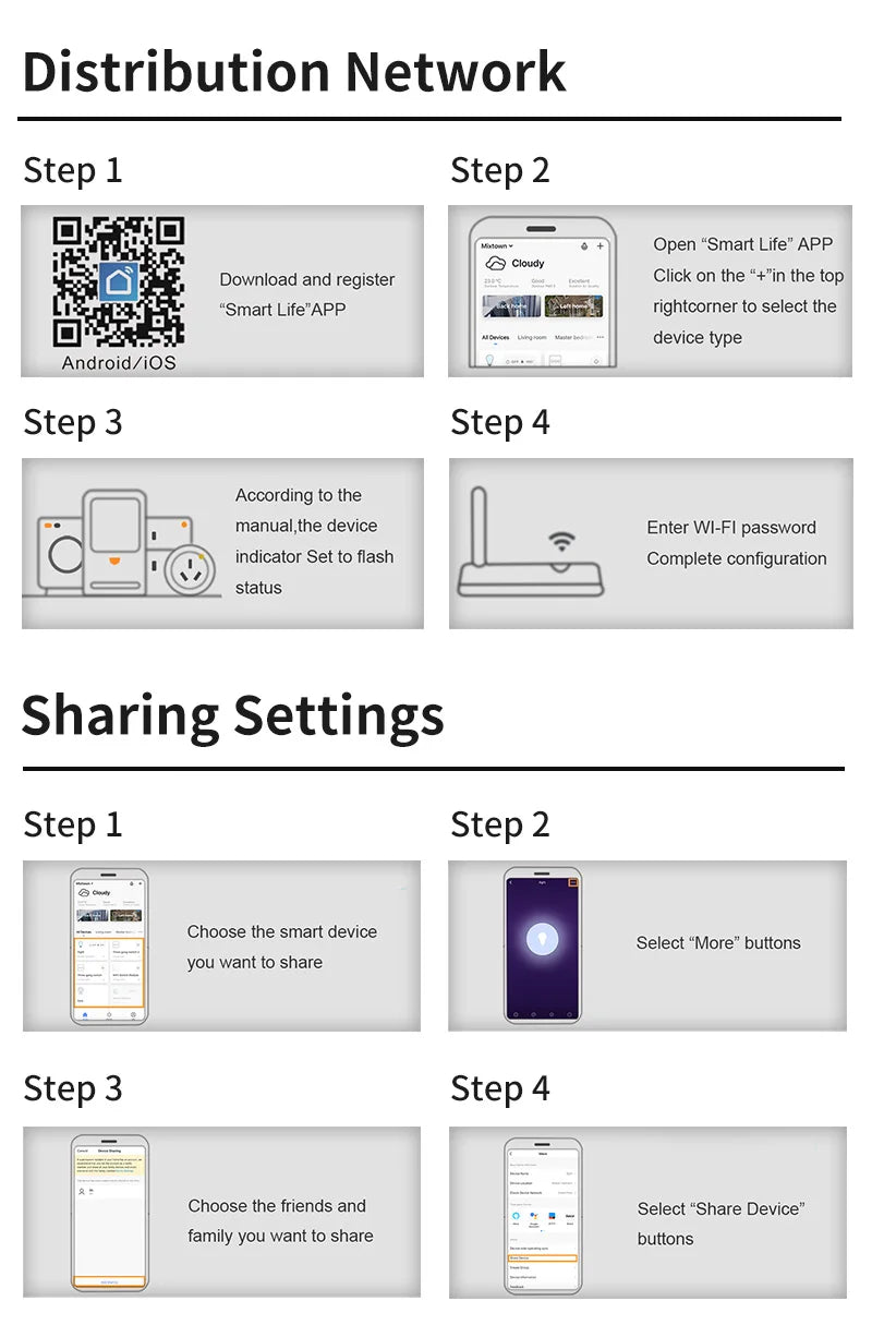 Smart Touch Wall Switch – 1/2/3/4 Gang, WiFi