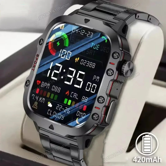 2025 Military Style Smartwatch: GPS, Waterproof, Bluetooth Call