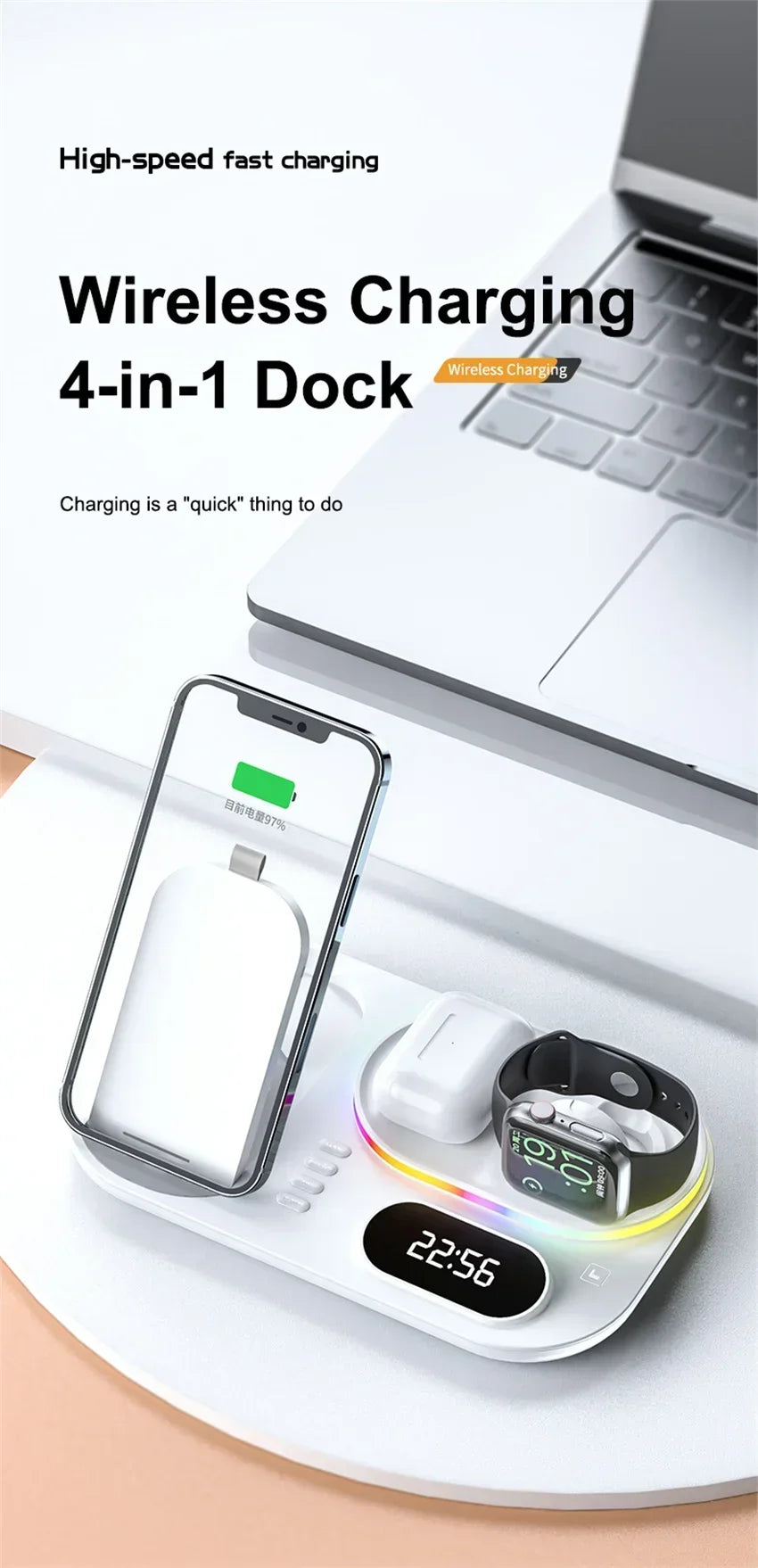 Fast Wireless Charging Station 3-in-1 – Universal Dock