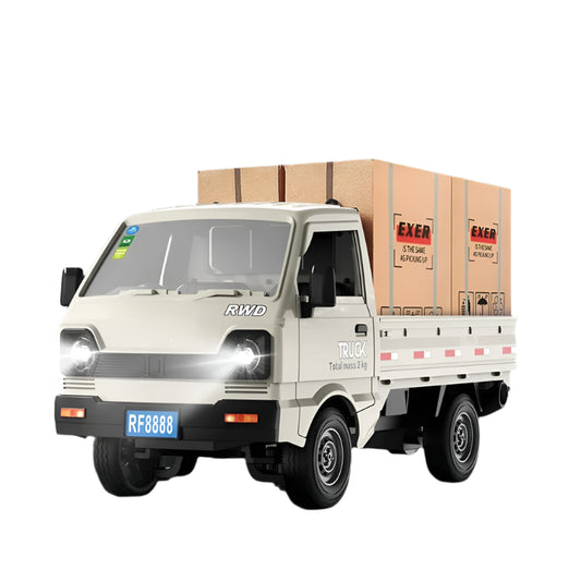 KF21 1:16 RC Drift Truck – LED Spray Light, Climbing & Cargo Haul