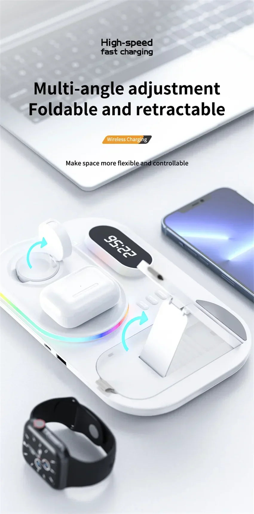 Fast Wireless Charging Station 3-in-1 – Universal Dock