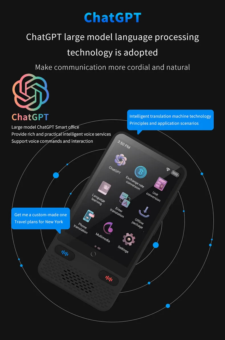 S85 Smart Translator – 138 Languages, Instant Offline Voice Translation, Large Screen
