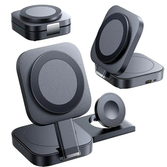Ultimate 3-in-1 Foldable Magnetic Wireless Charger for Apple Devices