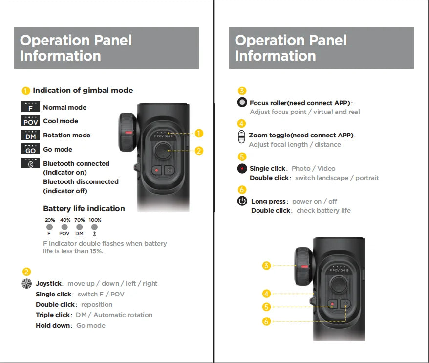 3-Axis Handheld Gimbal Stabilizer for Smartphones with Built-in Fill Light