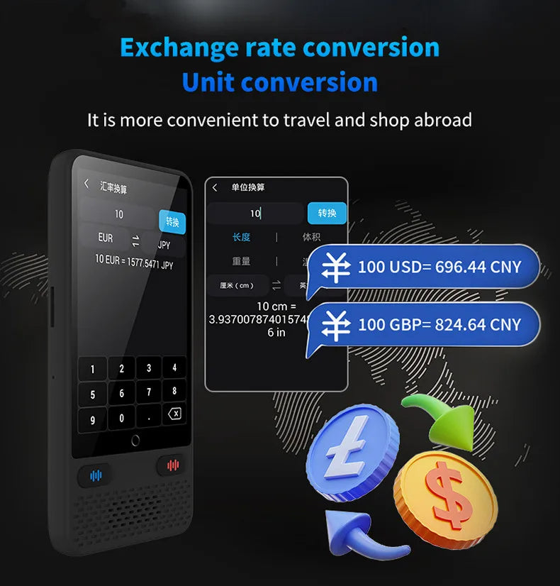 S85 Smart Translator – 138 Languages, Instant Offline Voice Translation, Large Screen