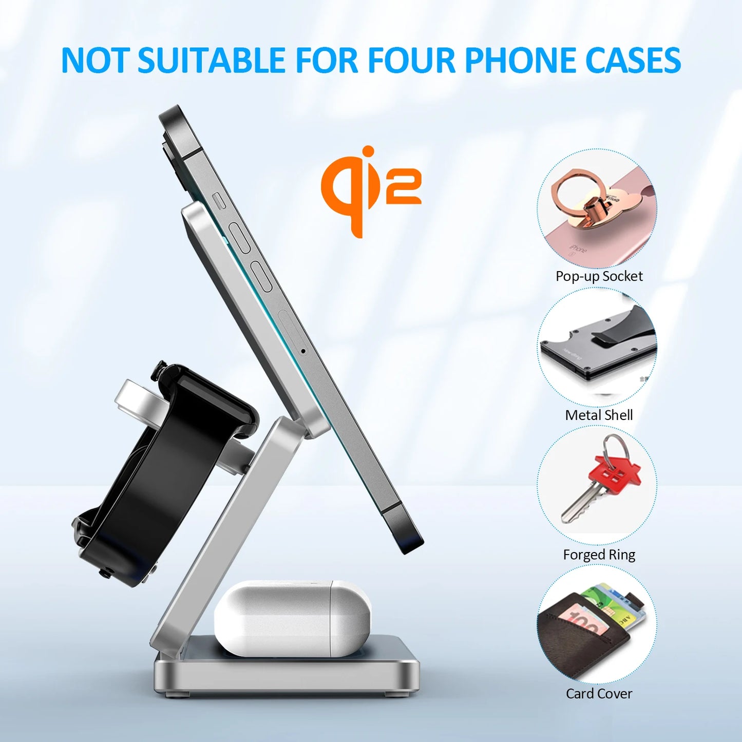 3-in-1 Magnetic Wireless Charger – Fast & Foldable
