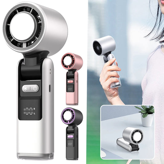 Mini Turbo Ice Fan – USB-Powered Cooling with Digital Display