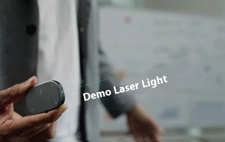 Wireless Air Mouse and Touchpad - All-in-One AI Presenter with Laser and ChatGPT Recording Features