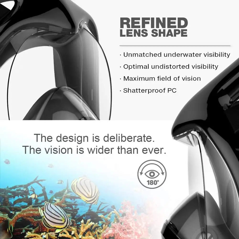 Underwater Anti-Fog Full Face Snorkel Mask