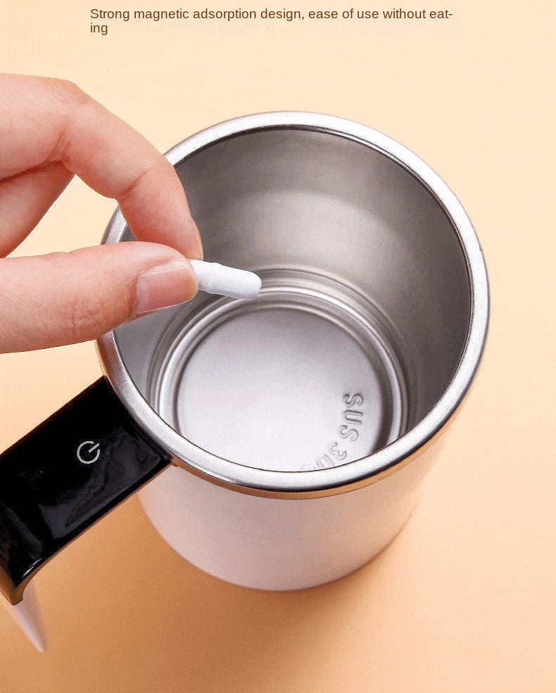 Auto-Stirring Coffee Cup – IP67 Waterproof, BPA-Free, Magnetic Mixing